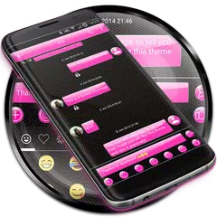 SMS Messages Gloss Pink Theme APK download
