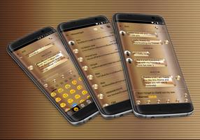 Gold Copper SMS Messages Affiche