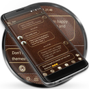 SMS Messages Leather Brown APK