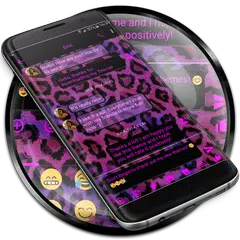 SMS Messages Leopard Pink APK download