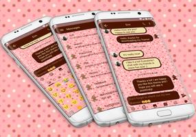 Chocolate SMS رسائل الملصق