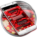 SMS Messages Love Rose Theme APK