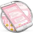 SMS Messages Pink Cloud Theme APK
