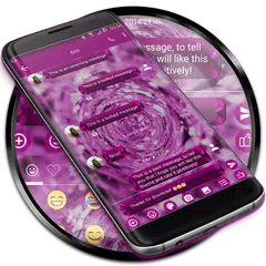 SMS Messages ShadingPink Theme APK download