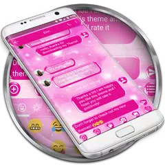 SMS Messages Sparkling Pink 2 アプリダウンロード