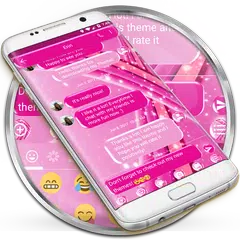 SMS Messages Sparkling Pink APK download