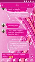 SMS Messages Sparkling Pink اسکرین شاٹ 1