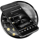 SMS Messages Spheres Black icon