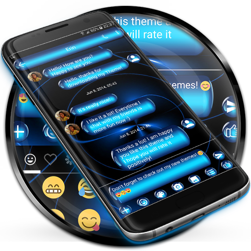 SMS Messages SpheresBlue Theme