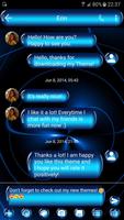 SMS Messages SpheresBlue Theme 截图 1