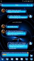 SMS Messages SpheresBlue Theme captura de pantalla 1
