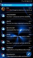 SMS Messages SpheresBlue Theme 스크린샷 2