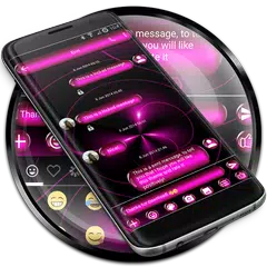 SMS Messages SpheresPink Theme APK 下載