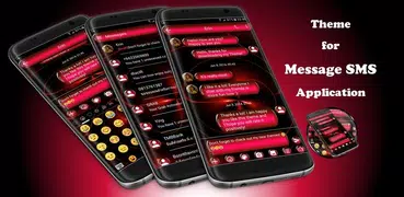 SMS Messages Spheres Red Theme