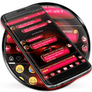 SMS Messages Spheres Red Theme APK
