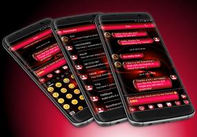 SMS Messages Spheres Red Theme پوسٹر
