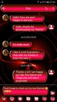 SMS Messages Spheres Red Theme اسکرین شاٹ 1