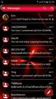 SMS Messages Spheres Red Theme اسکرین شاٹ 2