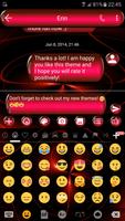 SMS Messages Spheres Red Theme اسکرین شاٹ 3