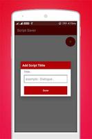 Script Saver screenshot 1