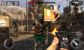 Zombie Shooting Dead Zombie Frontier 3D captura de pantalla 1