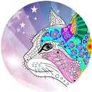 Coloring book for adults: cats mandala APK