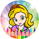 Princess coloring book for kids for girl aplikacja