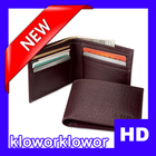 Men's Genuine Leather Wallet HD icône