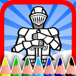 😍 Knight Coloring book