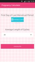 Calculatrice de grossesse - La date d'échéance Affiche