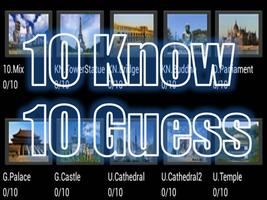 10 know 10 guess : world place poster