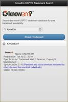 KnowEm USPTO Trademark Search syot layar 1