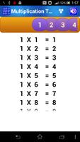 Multiplication Tables for Kids Affiche