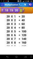 1 Schermata Multiplication Tables for Kids