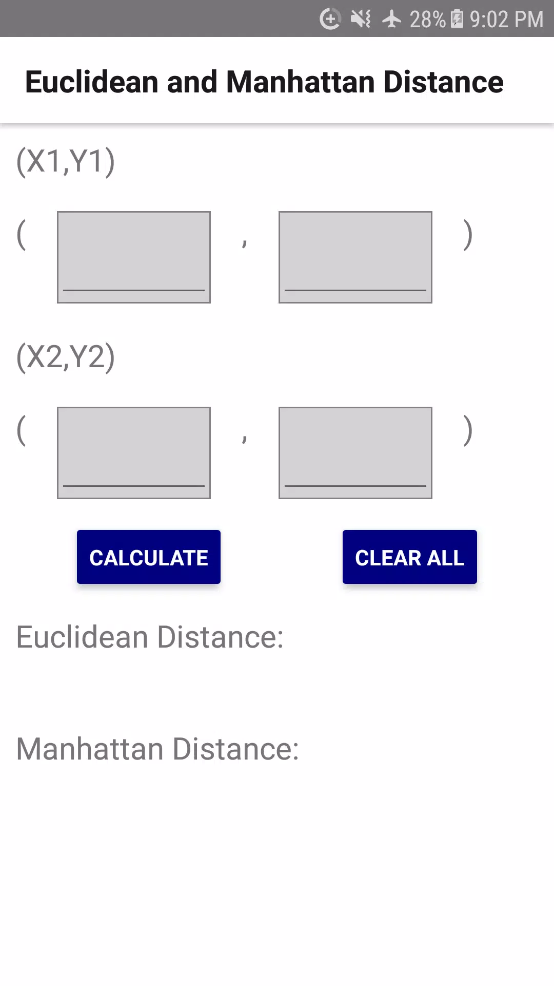 Euclidean and Manhattan Distance Calculator APK for Android Download