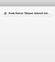 kode nomor telepon indonesia स्क्रीनशॉट 1