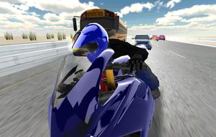 Desert Traffic Racer Motorbike Affiche