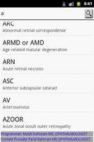 Ophthalmic Abbreviation Affiche