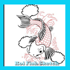 ikon Sketsa Ikan Koi