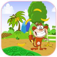 Jungle Mario Monkey Banana Affiche