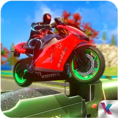 súper araña jinete moto - carreras de tráfico