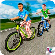 Kids Bicycle Rider School Race