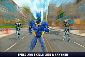 Pantera super herói vingador vs crime cidade imagem de tela 2