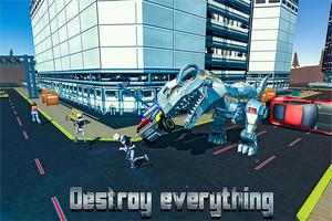 T-rex Dino Robot Rampage 2k17 Affiche
