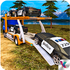 Offroad Police Transport Truck Sim icône