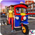 آیکون‌ Taxi Games: Offroad Tuk Tuk Rickshaw Driving