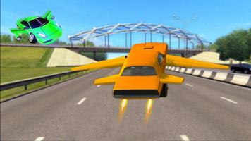 Super carro 3D a voar imagem de tela 3