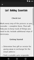 List Building Essentials capture d'écran 2