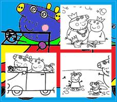 Coloring Page for Peppy Pig imagem de tela 2