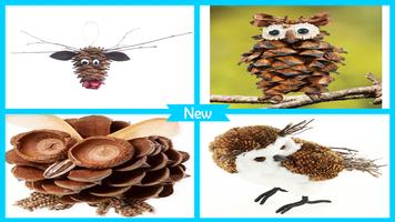 Смазливая DIY Сова Pinecone Craft постер